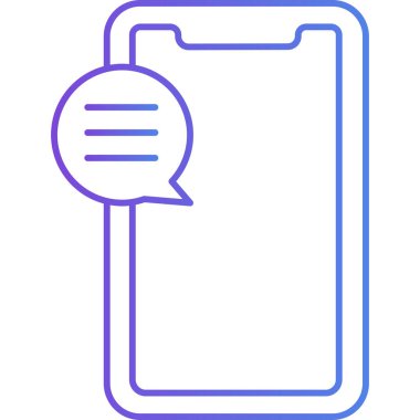 Sohbet simgesi vektör illüstrasyonu