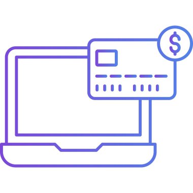 İnternetten alışveriş. Basit resimleme