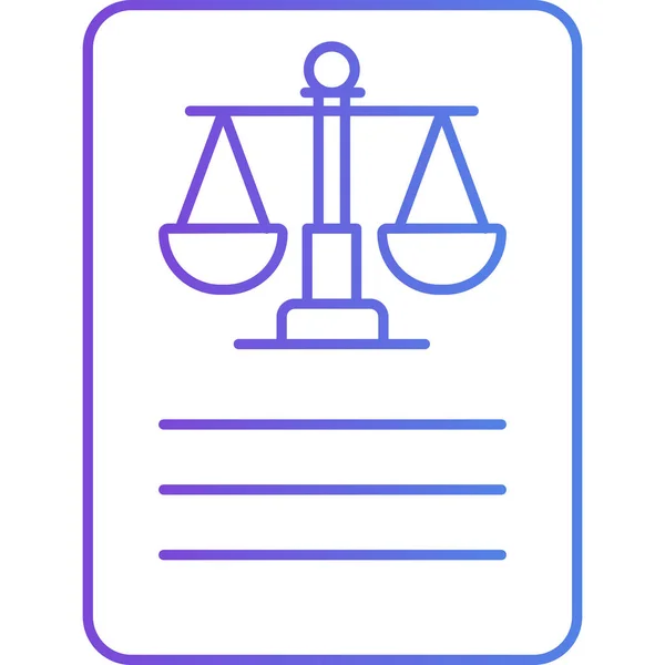 Törvény Igazságszolgáltatás Vektor Ikon Modern Egyszerű Design — Stock Vector