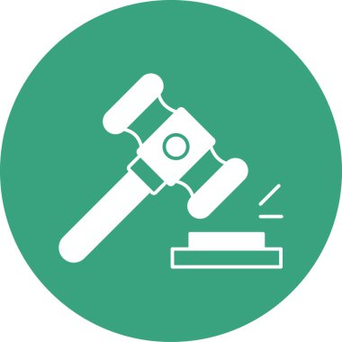 Yargıç simgesi vektörü web ve mobil uygulama tasarımınız için beyaz arkaplanda izole edildi, adalet logosu kavramı