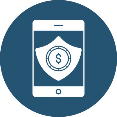 mobil bankacılık simgesi, vektör illüstrasyonu