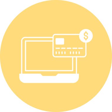 çevrimiçi alışveriş vektörü simgesi modern basit tasarım