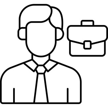 işadamı avatar kutsal kişilerin resmi, vektör çizim 