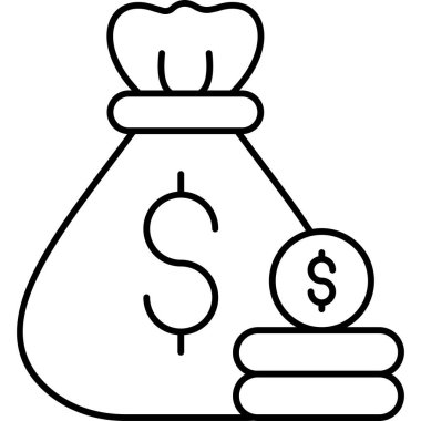 İş Çantası Vektör satırı Simgesi 