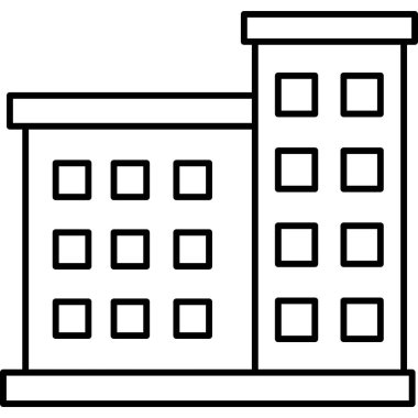 Mimari yapı şehir simgesi taslak biçiminde 