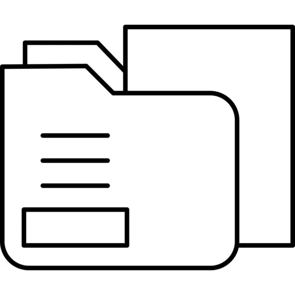 Ordner Dateisymbol Umrissstil — Stockvektor