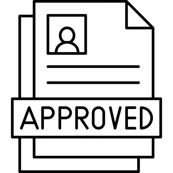 Approved Document Approved Icon Simple Style — Stock Vector