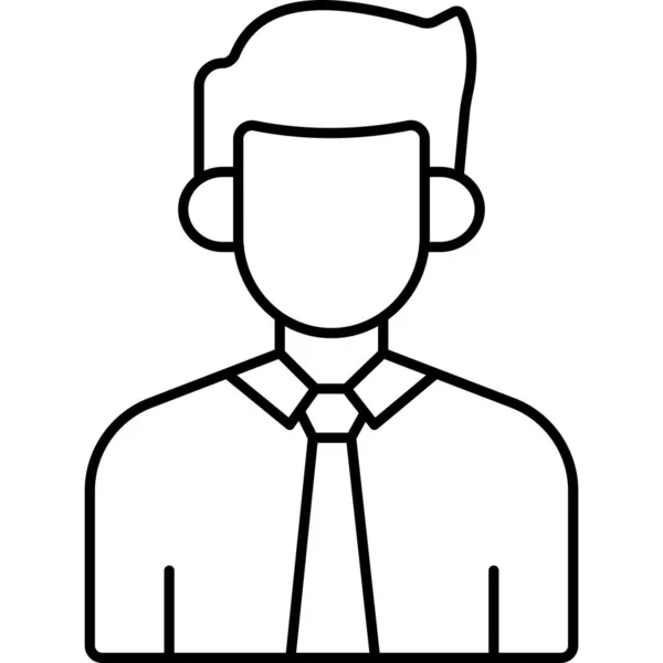 Бізнесмен Аватар Ізольований Значок — стоковий вектор