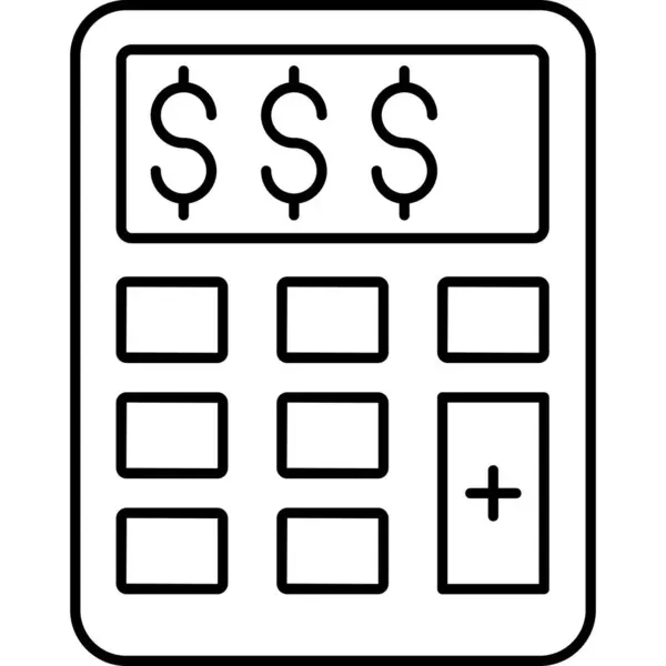 Calculadora Calculadora Ícone Dinheiro —  Vetores de Stock