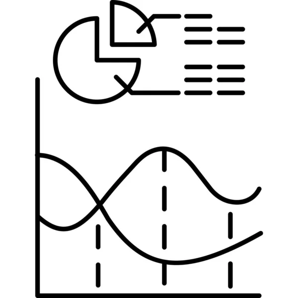 Análisis Datos Vector Line Icon — Archivo Imágenes Vectoriales