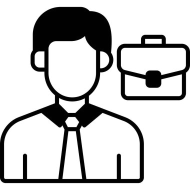 iş adamı simgesi vektör illüstrasyonu 