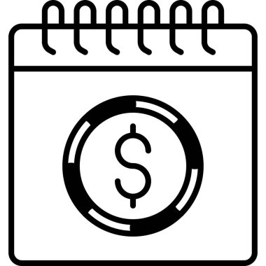 Takvim simgesi, vektör çizimi 