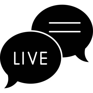 Canlı sohbet vektör simgesi 