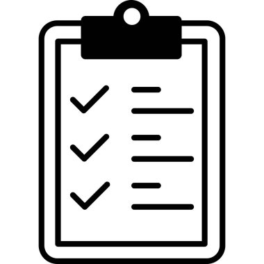 Kontrol listesi simgesi, vektör illüstrasyonu 