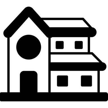 Ev. Web simgesi basit illüstrasyon 