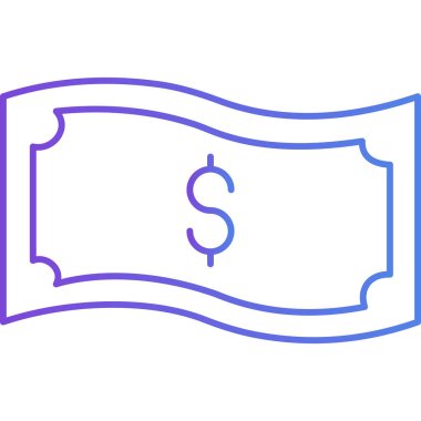 para dolar işareti simgesi, vektör illüstrasyonu 