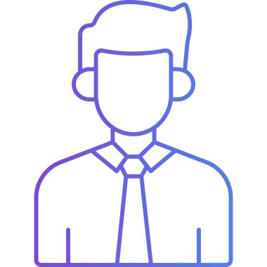 İş adamı. Web simgesi basit illüstrasyon 