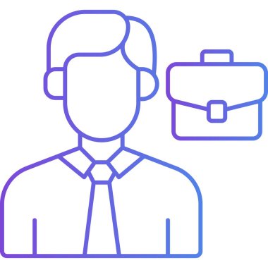 İş adamı avatar vektör illüstrasyonu 