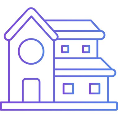 Ev. Web simgesi basit illüstrasyon 