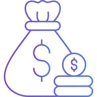 Dolar. Web simgesi basit illüstrasyon 