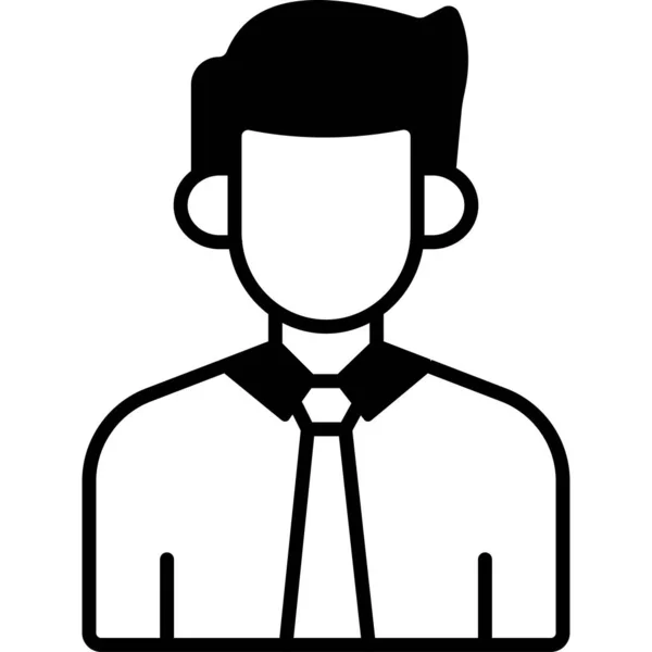 Avatar Ícone Pessoa Homem Estilo Esboço — Vetor de Stock