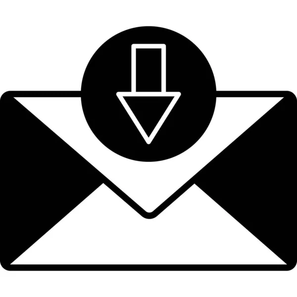 Icône Mail Isolée Sur Backgroun Abstrait — Image vectorielle
