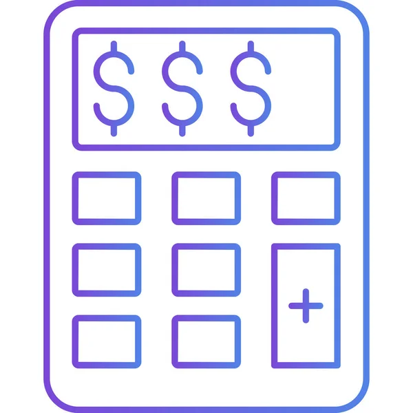 Calcolatrice Web Icon Design Semplice — Vettoriale Stock