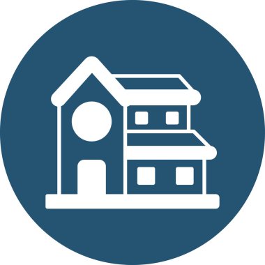 Ev. Web simgesi basit illüstrasyon 