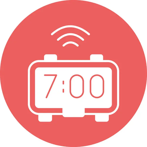 stock vector alarm clock time icon in badge style 