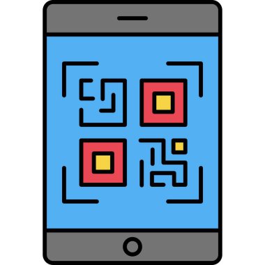 mobil akıllı telefon simgesi vektör çizimi 