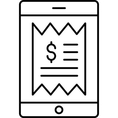 mobil ödeme simgesi vektör çizimi 