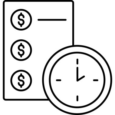 para ve finans hattı vektör simgesi. 
