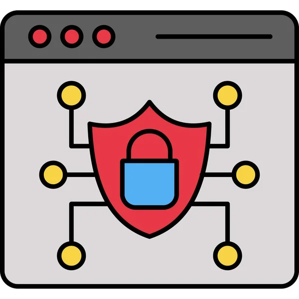 Pictogram Voor Internetbeveiliging — Stockvector