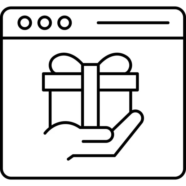 Presentförpackning Med Band Ikon Vektor Illustration Design — Stock vektor