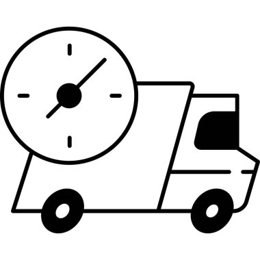 Teslimat. Web simgesi basit illüstrasyon 