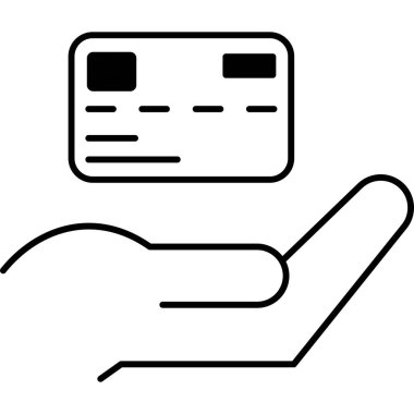 Bir el simgesinin vektör illüstrasyonu 