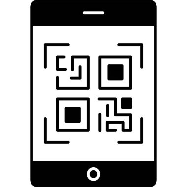 qr kod tarama simgesi vektör illüstrasyon tasarımı 