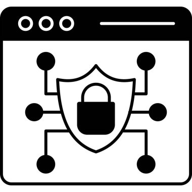 güvenlik simgesi vektör illüstrasyonu 