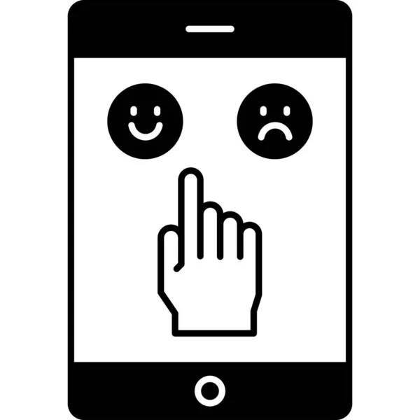 Icône Main Smartphone Illustration Vectorielle — Image vectorielle