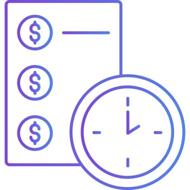 iş zamanı para simgesi, özet biçimi 