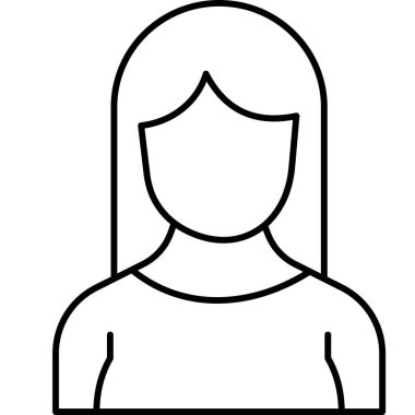 kadın avatar kadın ikon vektör illüstrasyon tasarımı