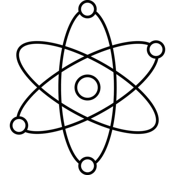 Ikona Atomu Molekuly Atomu — Stockový vektor