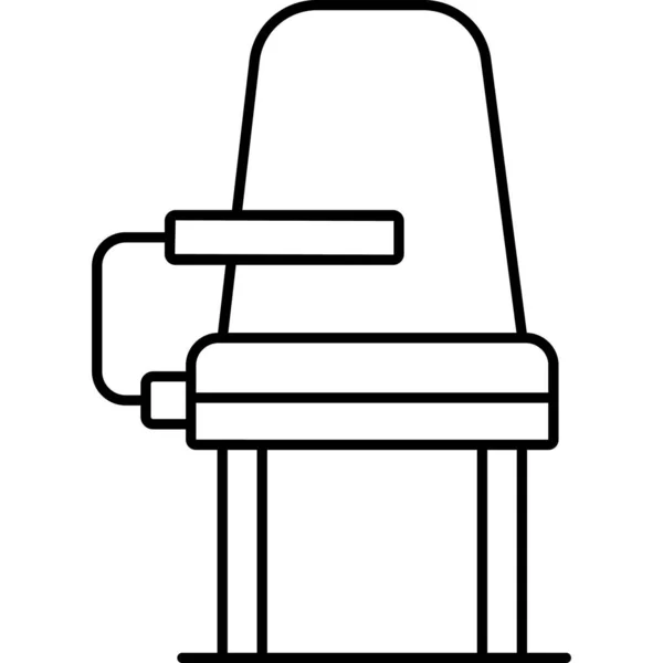 Καρέκλα Καρέκλα Έπιπλα Εικονίδιο Στυλ Περίγραμμα — Διανυσματικό Αρχείο