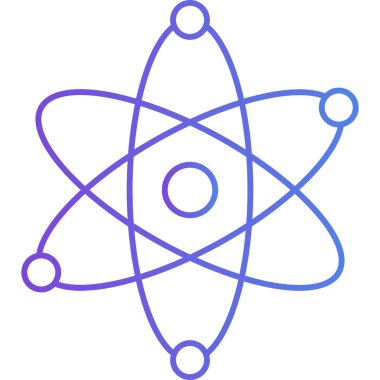 Ana hatlar biçiminde atomik molekül atom simgesi
