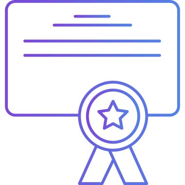 Sertifika simgesi, basit illüstrasyon tasarımı