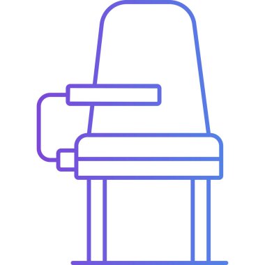 Modern okul başkanlığı simgesinin vektör illüstrasyonu