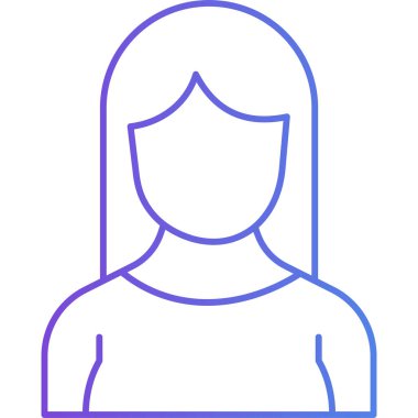 kadın avatar simgesi, vektör illüstrasyonu