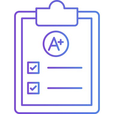 Kontrol listesi simgesi, vektör illüstrasyonu