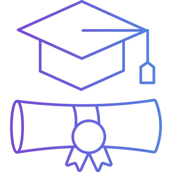 Ícone Vetor Educação Graduação — Vetor de Stock