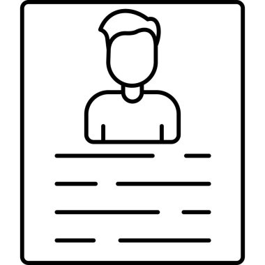 Özgeçmiş simgesi olan adam, özet biçimi